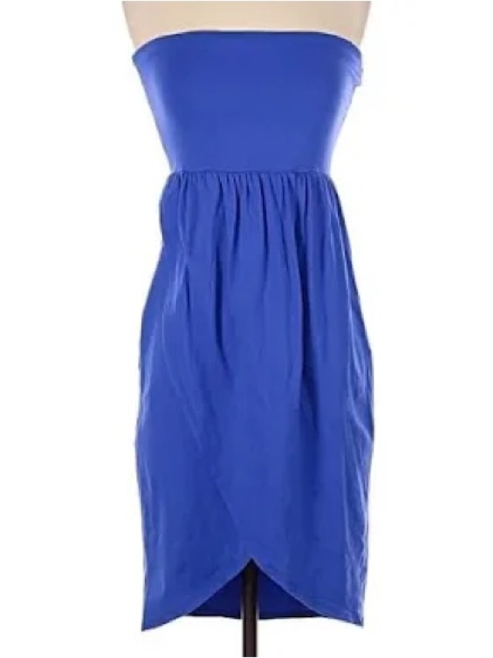Susana Monaco Cobalt Blue Strapless Tulip Hem Dress